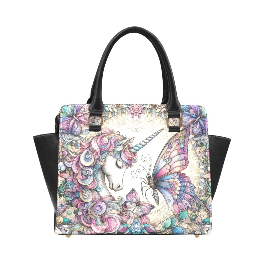 The Unicorn And Butterfly Classic Shoulder Handbag (Model 1653)