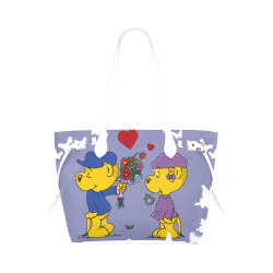 Ferald and Sahsha Ferret Clover Canvas Tote Bag (Model 1661)