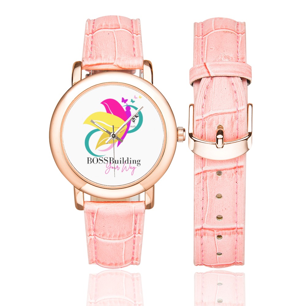 Cherline Watch Women's Rose Gold Leather Strap Watch(Model 201)