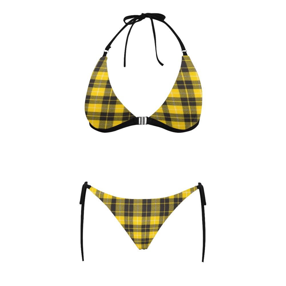 Barclay Dress Modern Buckle Front Halter Bikini Swimsuit (Model S08)