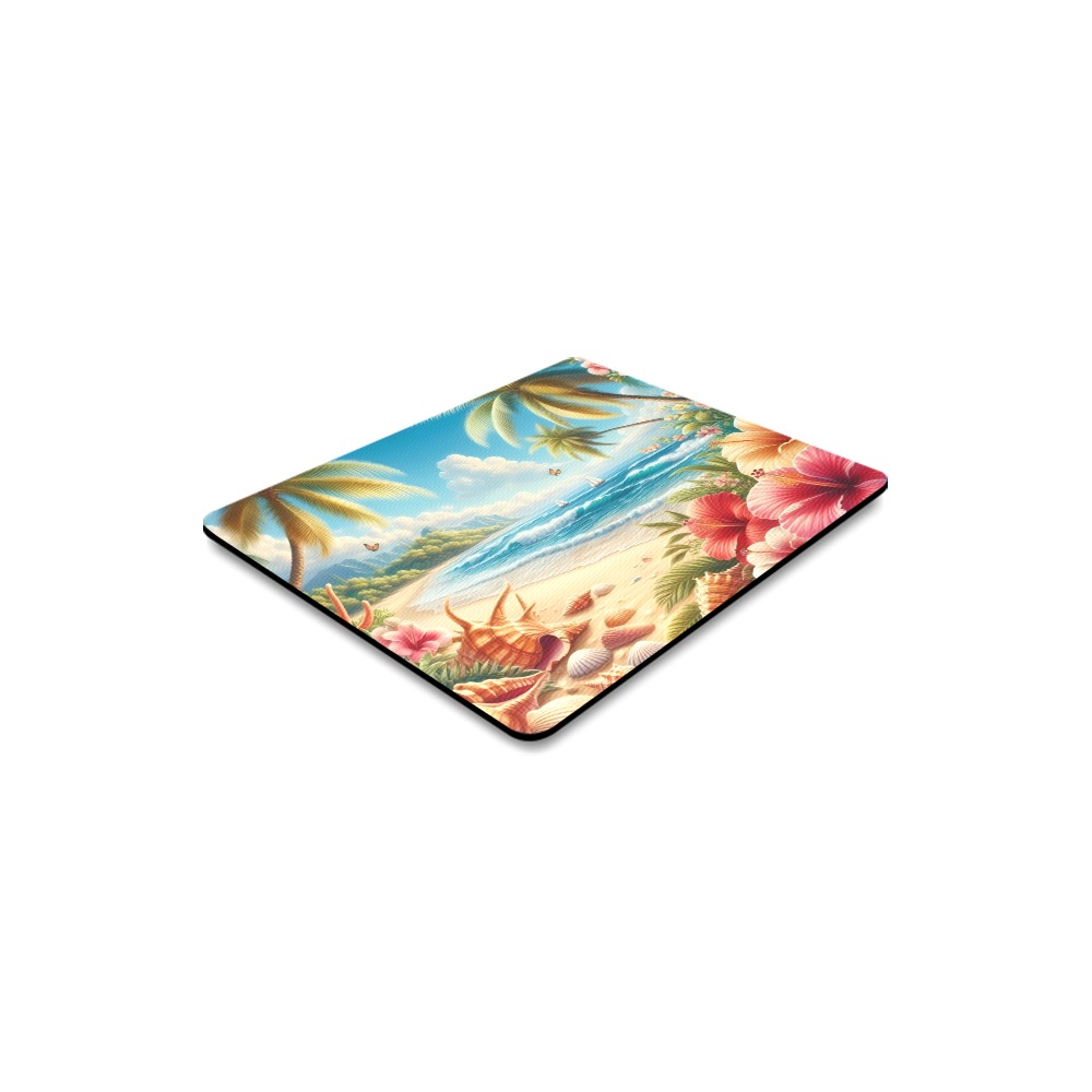 Tropical Beach Paradise Ocean Waves Rectangle Mousepad