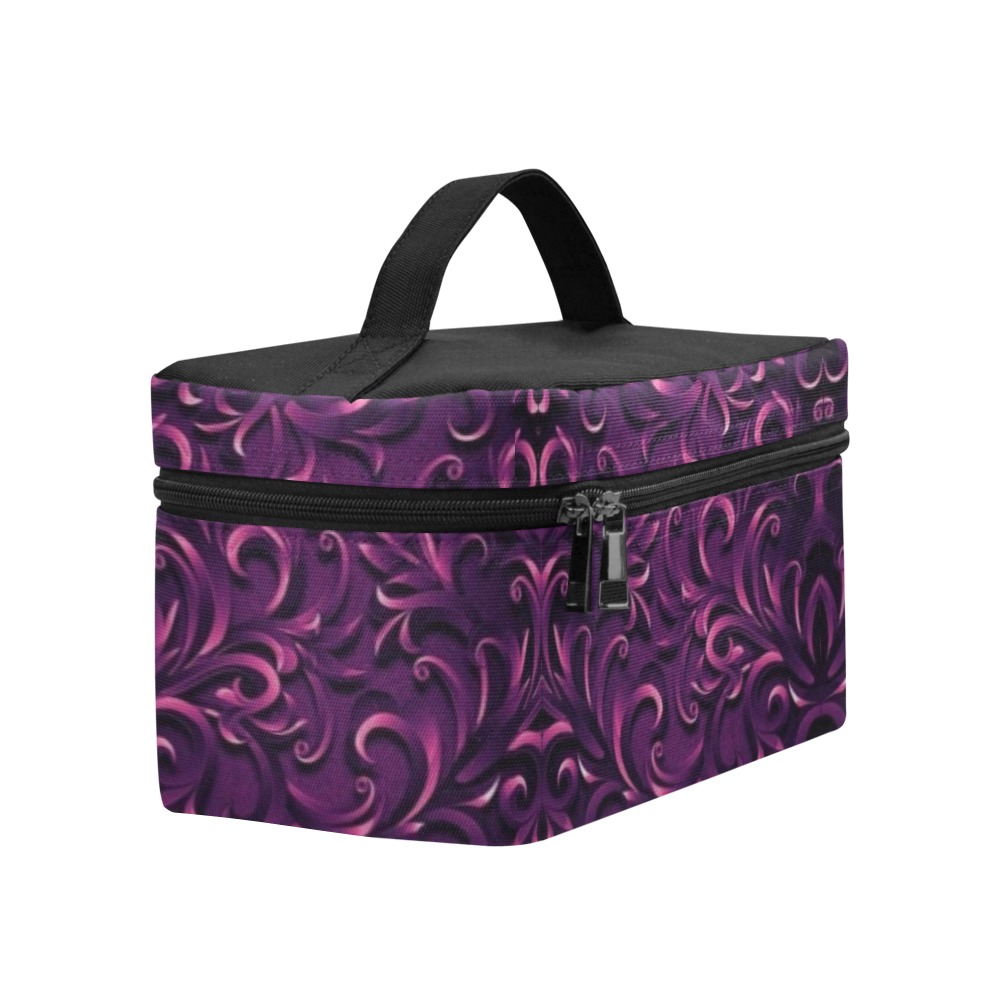 Purple Cosmetic Bag Cosmetic Bag/Large (Model 1658)