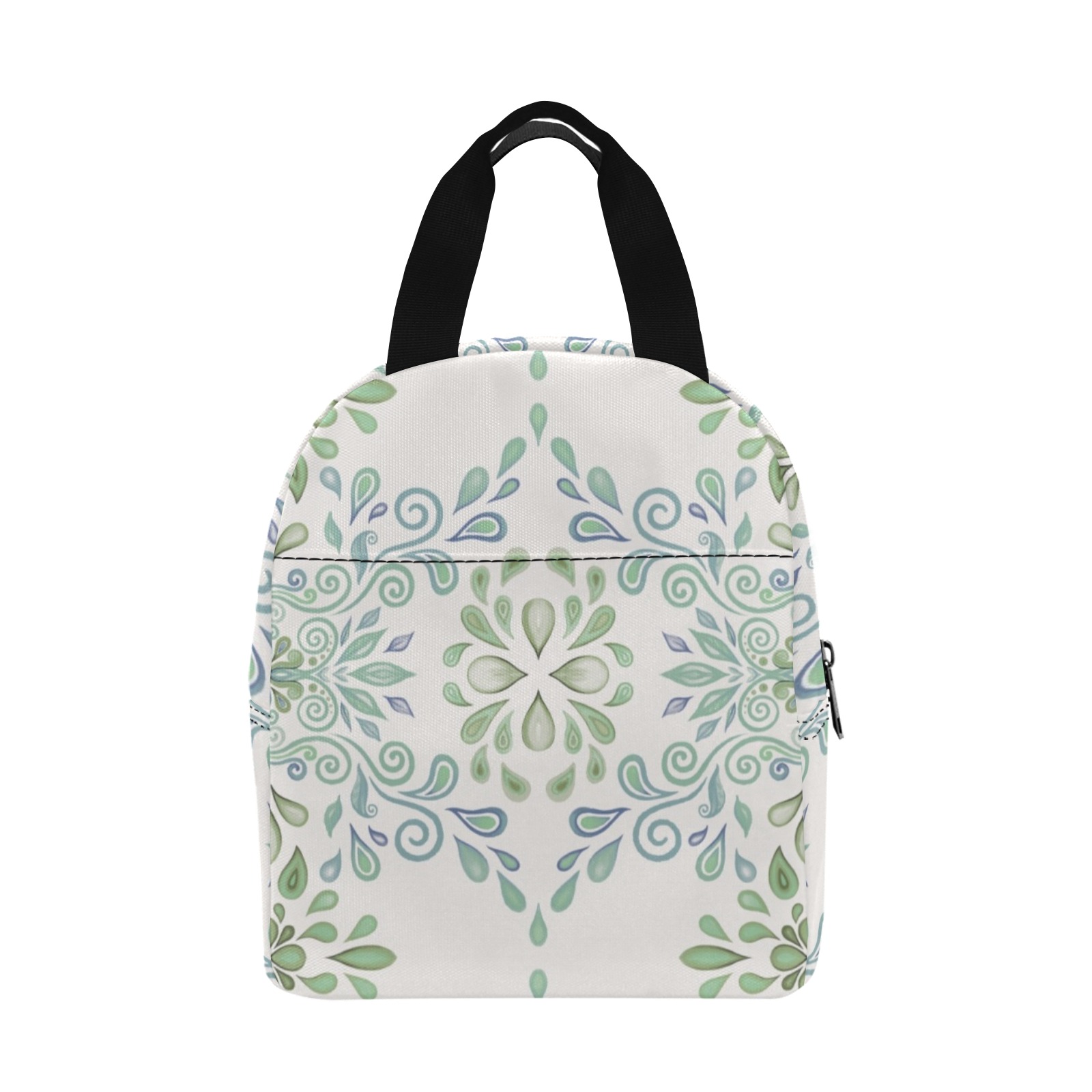 Blue-Green watercolor pattern Zipper Lunch Bag (Model 1720)