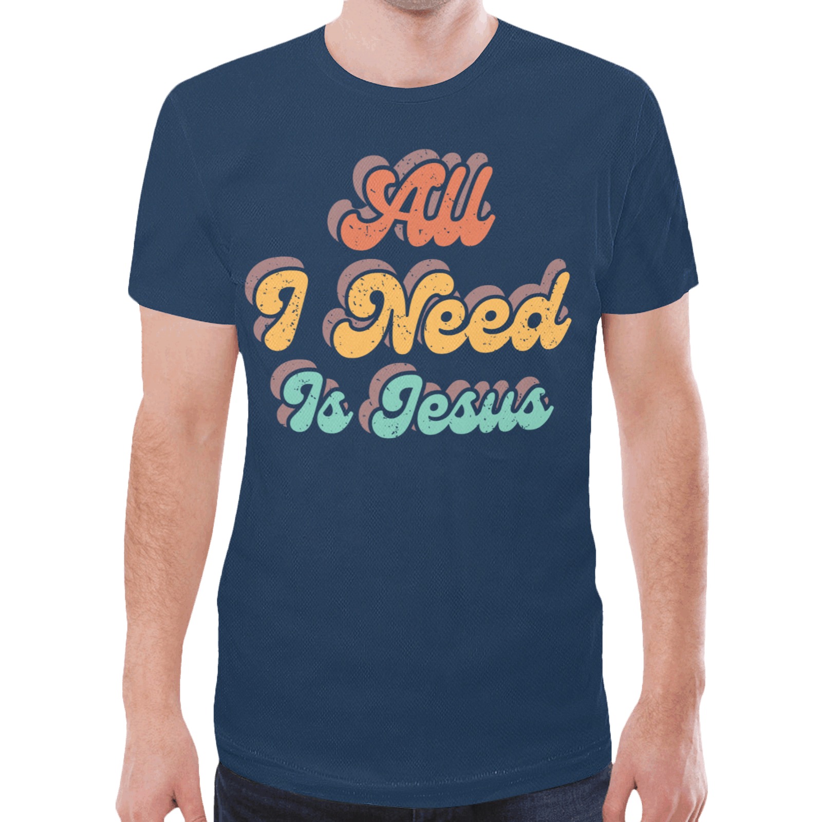 All I Need is Jesus New All Over Print T-shirt for Men (Model T45)