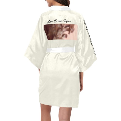 Creamy Beige: Corinthian Column robe Kimono Robe