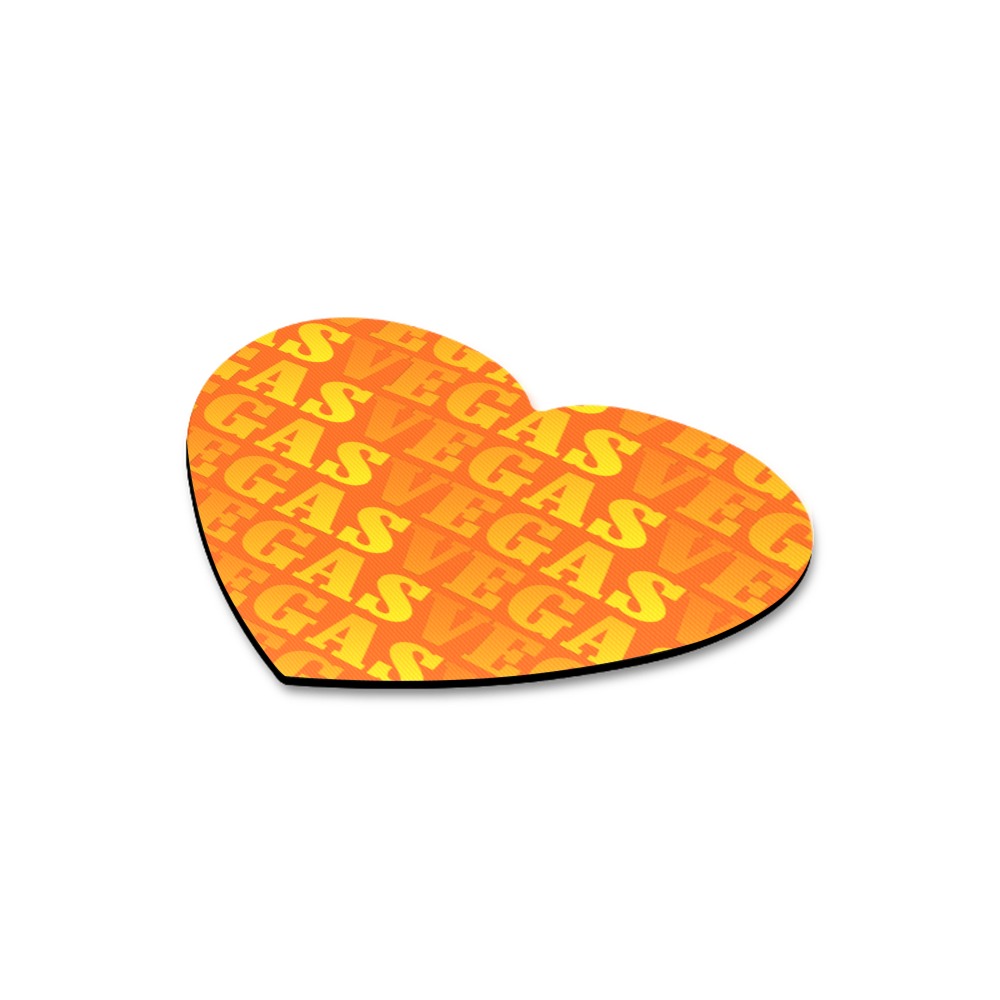 Golden VEGAS Pattern - Orange Heart-shaped Mousepad