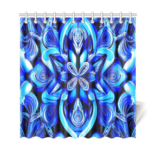 blue pattern Shower Curtain 69"x72"