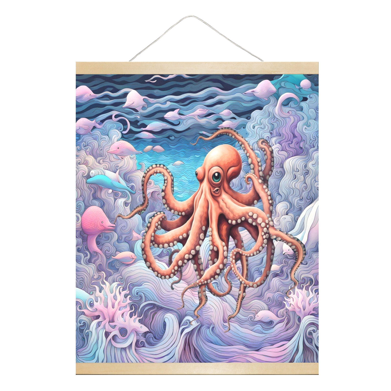 Octopus Hanging Poster 16"x20"