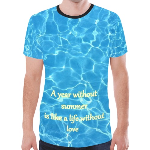 A year without summer is like a life without love New All Over Print T-shirt for Men (Model T45)