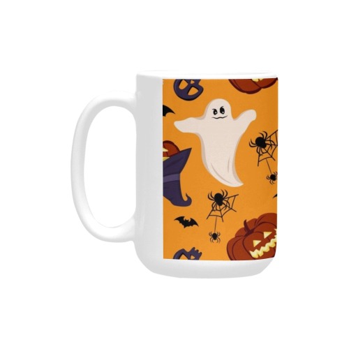 Ghosts and Bats and All Things Halloween Custom Ceramic Mug (15OZ)