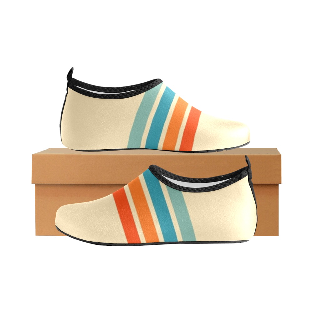 Retro Stripe Men's Slip-On Water Shoes (Model 056)