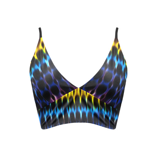 Modern Digital Hippie Tie-Dye Crop Bikini Top (Model S40)