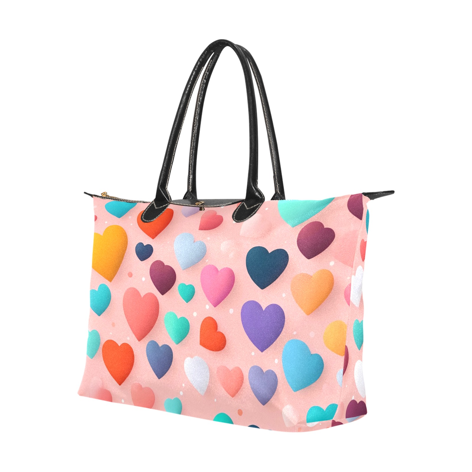 Heart pattern Single-Shoulder Lady Handbag (Model 1714)