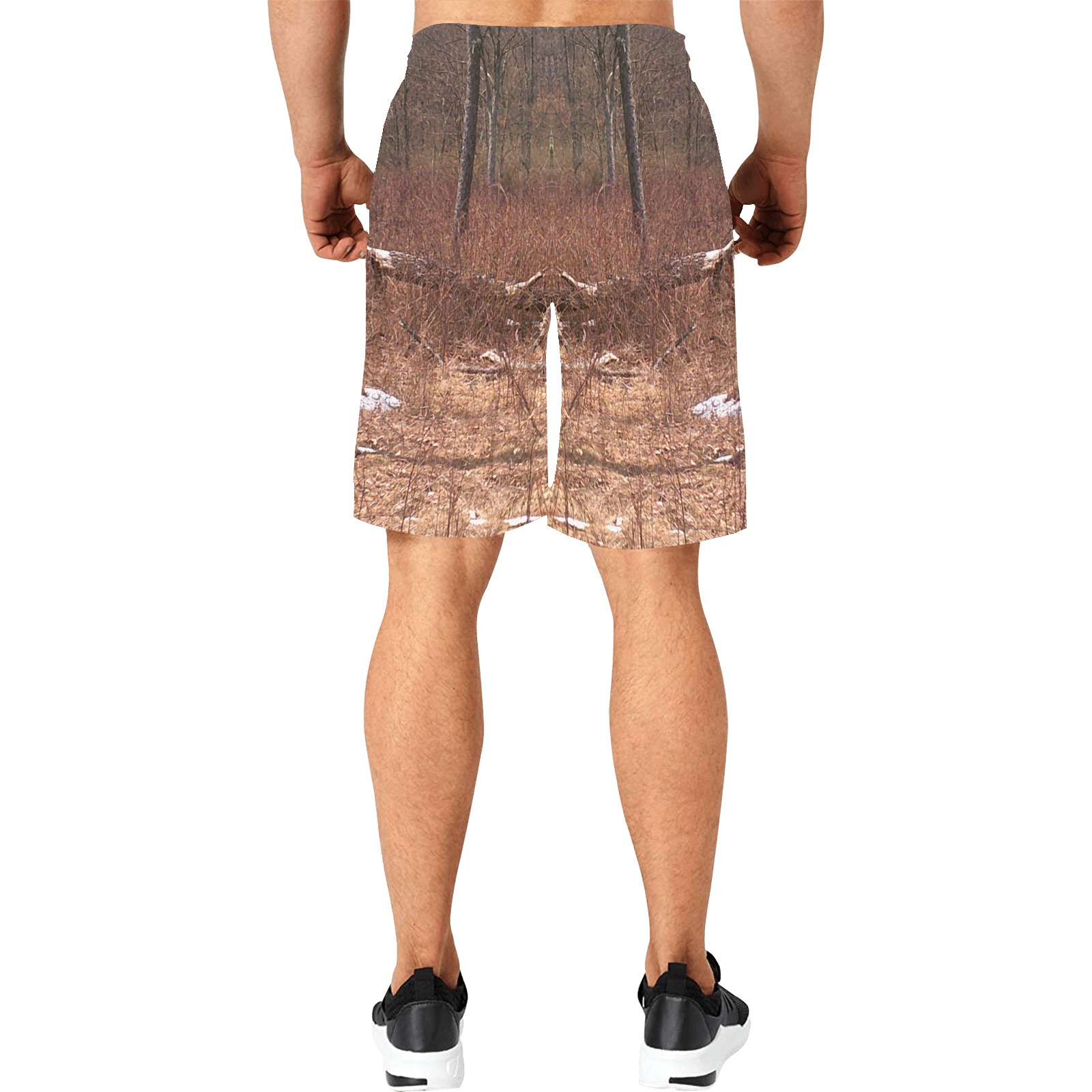 Falling tree in the woods All Over Print Basketball Shorts