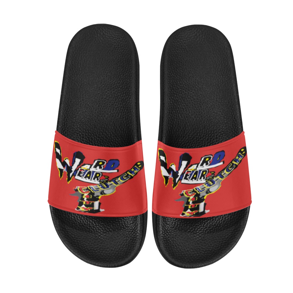 WD.WR.LOGO.RED Men's Slide Sandals (Model 057)