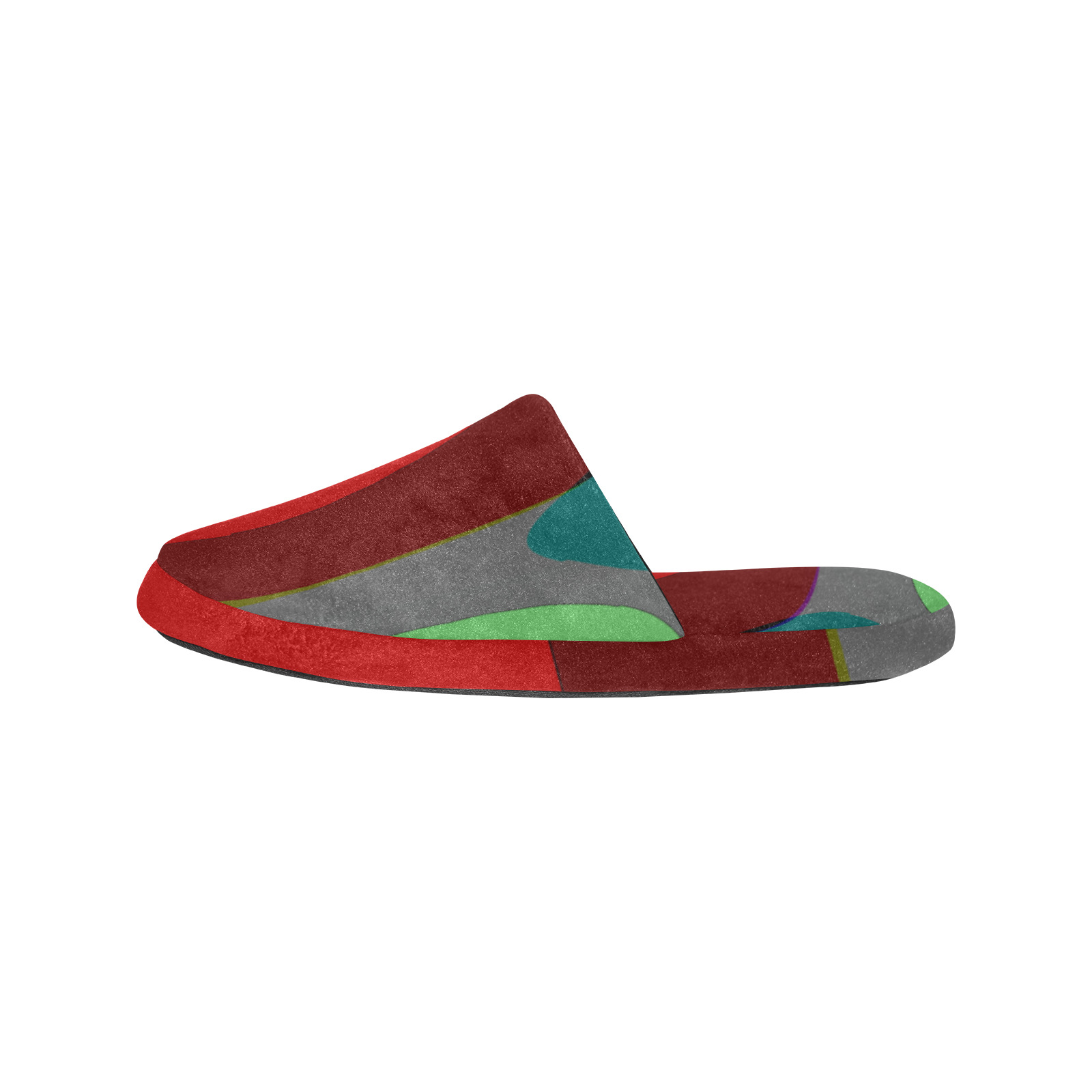 Colorful Abstract 118 Women's Cotton Slippers (Model 0601)