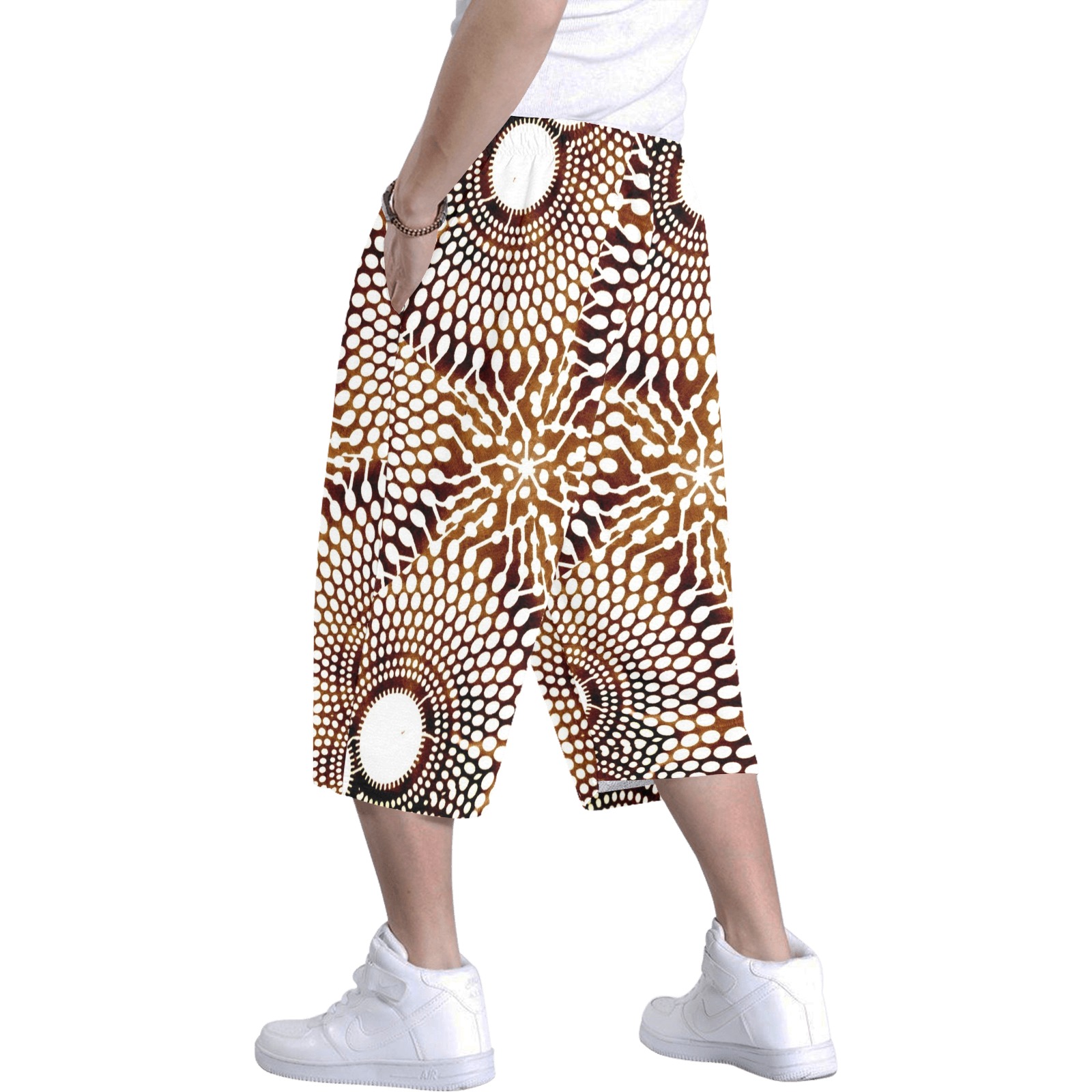 AFRICAN PRINT PATTERN 4 Men's All Over Print Baggy Shorts (Model L37)