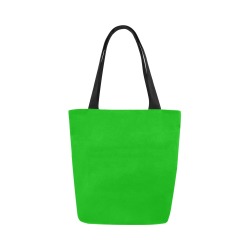 Merry Christmas Green Solid Color Canvas Tote Bag (Model 1657)