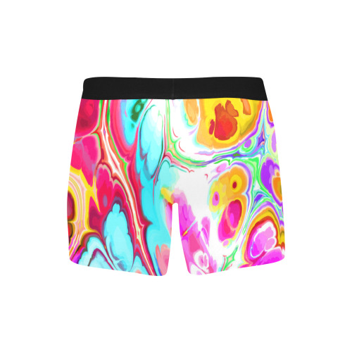 Funky Marble Acrylic Cellular Flowing Liquid Art Men's Boxer Briefs with Inner Pocket (Model L34)