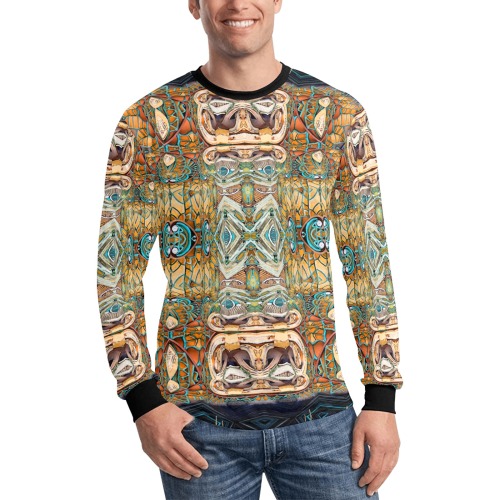 space time 49c76 Men's All Over Print Long Sleeve T-shirt (Model T51)