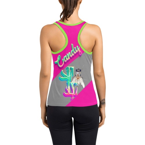 Candy Collectable Fly Women's Racerback Tank Top (Model T60)
