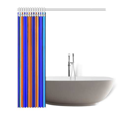 Abstract Blue And Orange 930 Shower Curtain 72"x72"