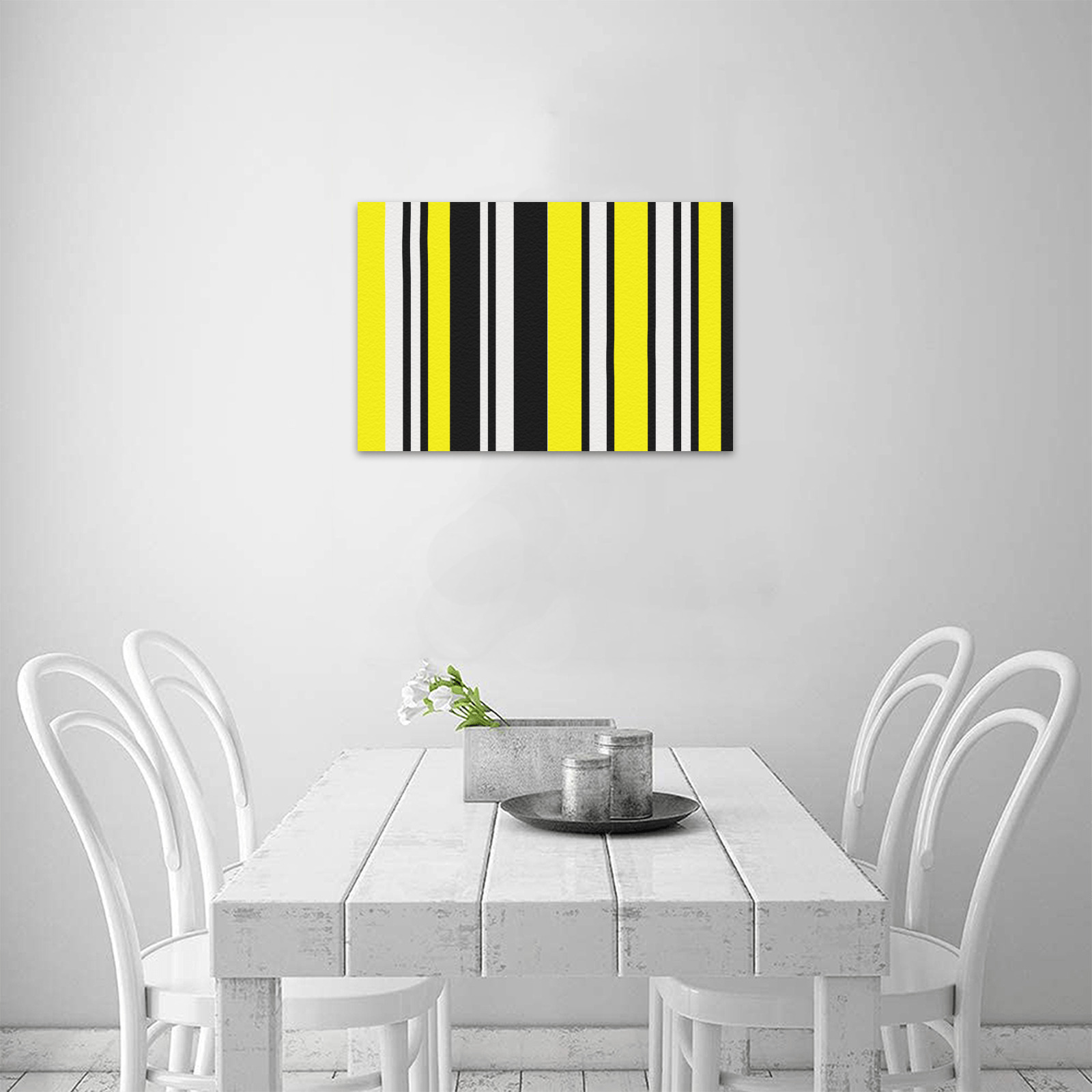 by stripes Upgraded Canvas Print 18"x12"