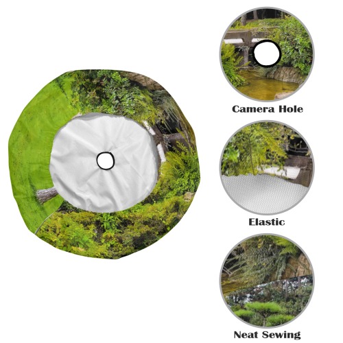 Japanese garden Spare Tire Cover with Backup Camera Hole (30 Inch)