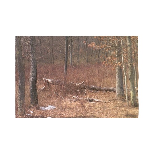 Falling tree in the woods Polyester Peach Skin Wall Tapestry 90"x 60"
