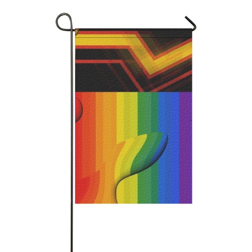 Rubber  Pride Flag Pop Art by Nico Bielow Garden Flag 12‘’x18‘’(Twin Sides)