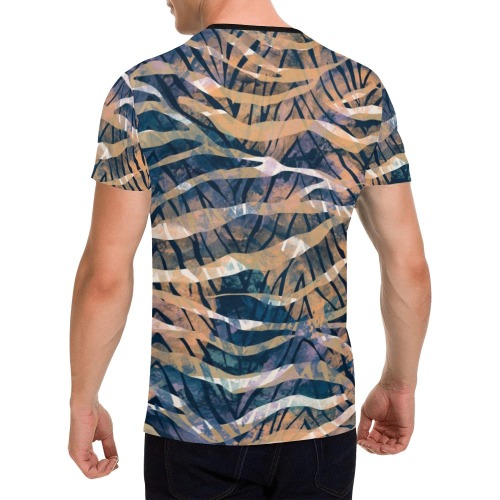 Abstract colorful animal skin M-10 All Over Print T-Shirt for Men (USA Size) (Model T40)