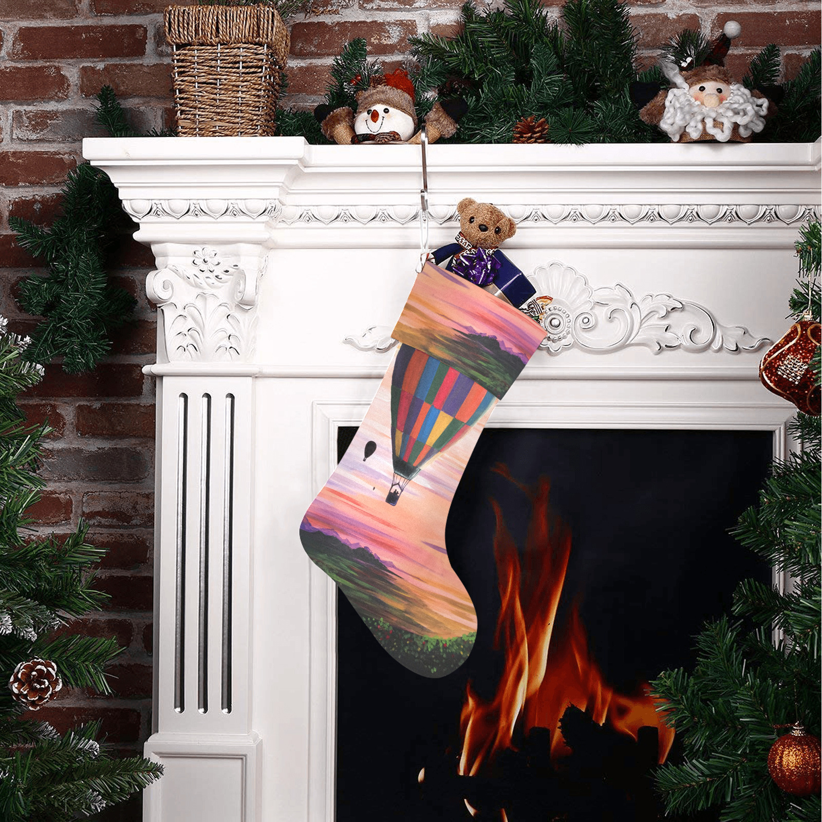 Hot Air Journey Christmas Stocking