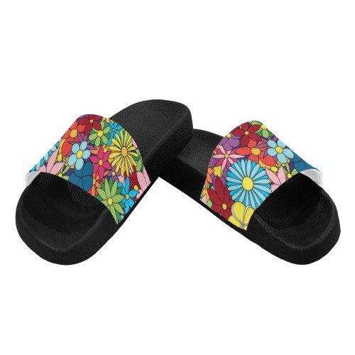 Hippy Flower Power Women's Slide Sandals (Model 057)