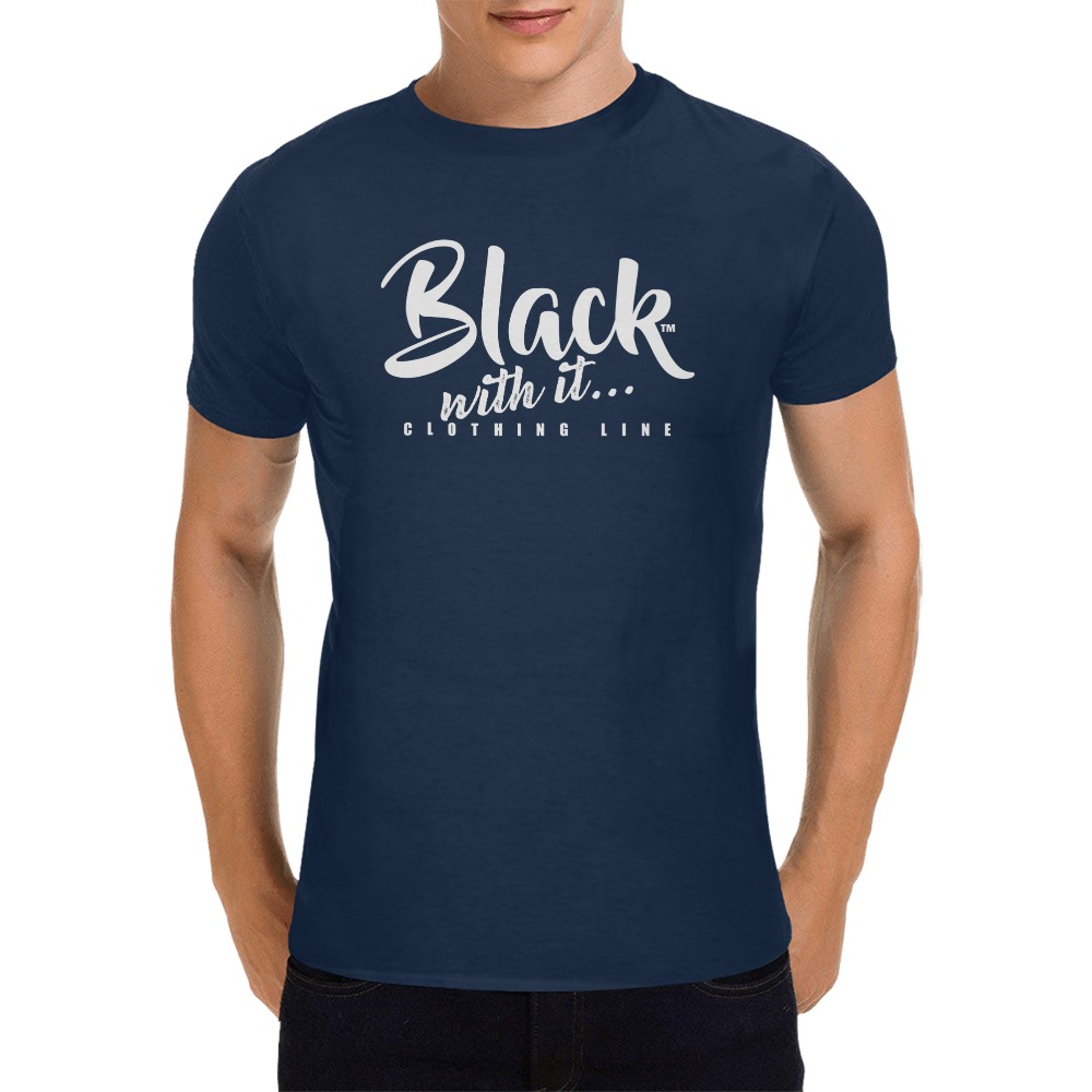 BWI - T Shirt (Black with White Font) Men's T-Shirt in USA Size (Front Printing Only)