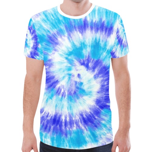 camiseta de hombre en tonos azulones New All Over Print T-shirt for Men (Model T45)