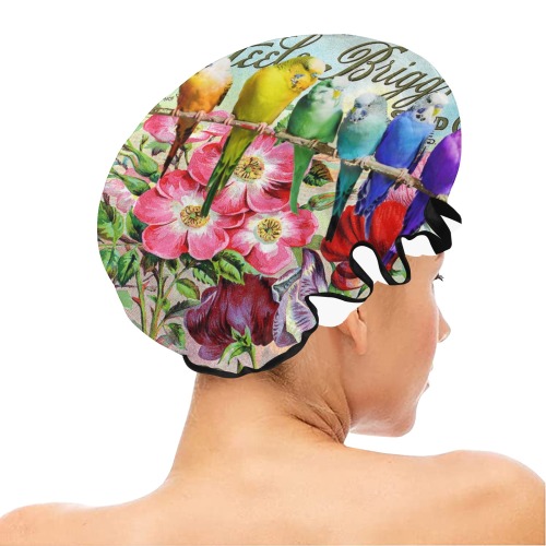 Famous Seeds and Rainbow Budgies Shower Cap