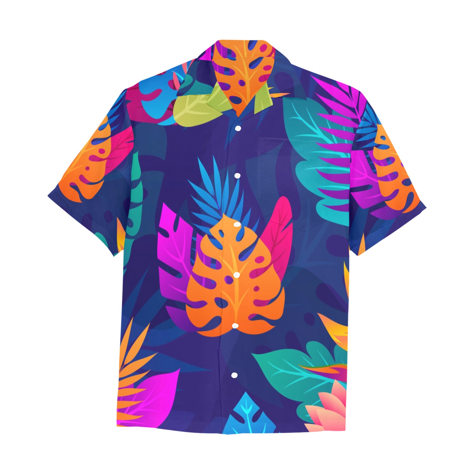 Tropical Collectable Fly Hawaiian Shirt with Chest Pocket&Merged Design (T58)