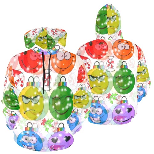 Funny Christmas Balls by Nico Bielow All Over Print Hoodie for Men (USA Size) (Model H13)