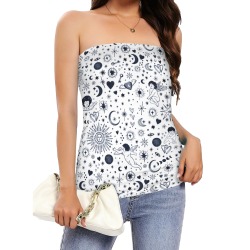 Mystical Cosmic Realm Women's Long Tube Top (Model T84)