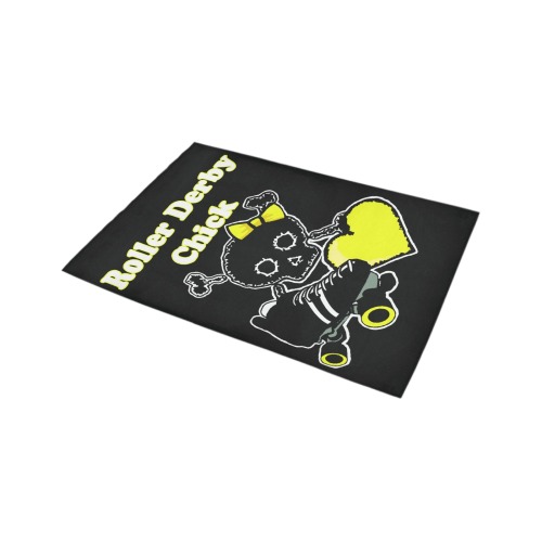 Roller Derby Chick (Yellow) Azalea Doormat 24" x 16" (Sponge Material)