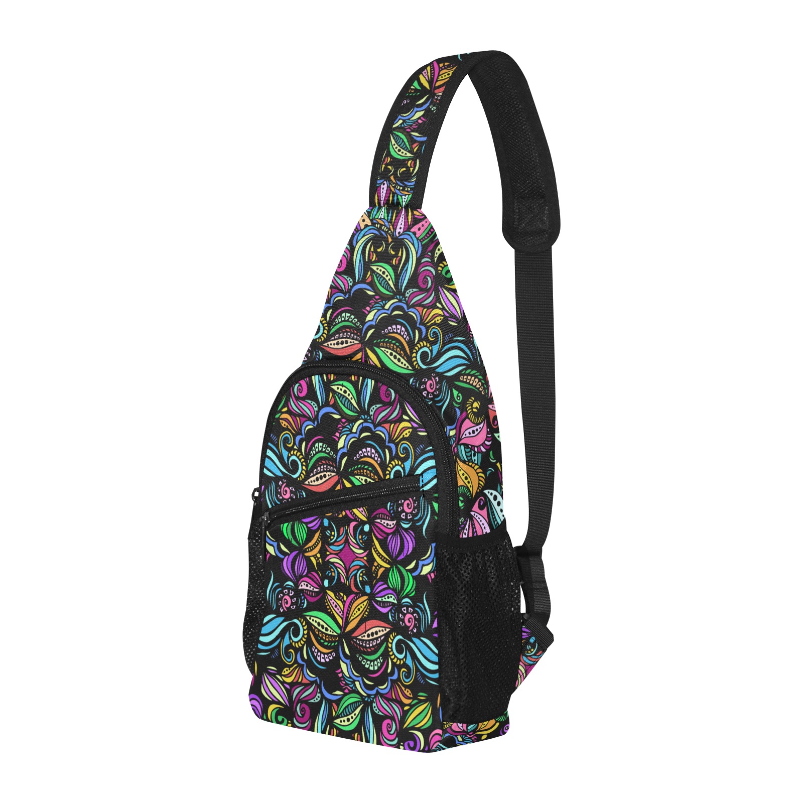 Whimsical Blooms All Over Print Chest Bag (Model 1719)
