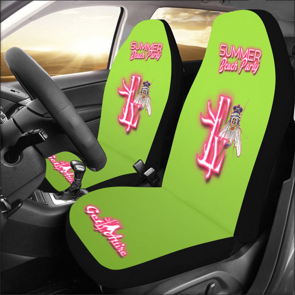 Summer Beach Party Collectable Fly Car Seat Covers (Set of 2)