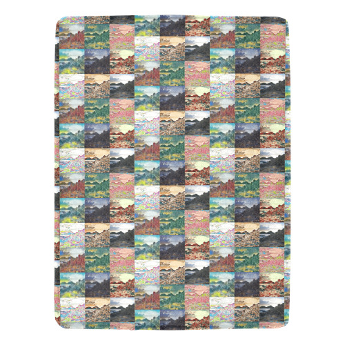 The Giant's Causeway, County Antrim, Northern Ireland Collage Ultra-Soft Micro Fleece Blanket 60"x80"