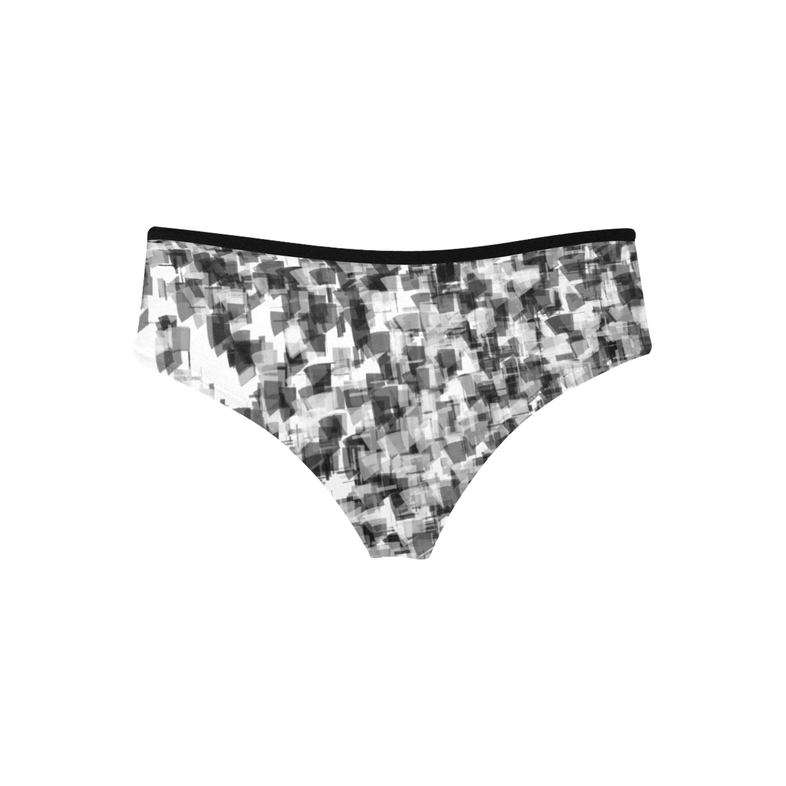 Black and White Textures Women's Hipster Panties (Model L33)