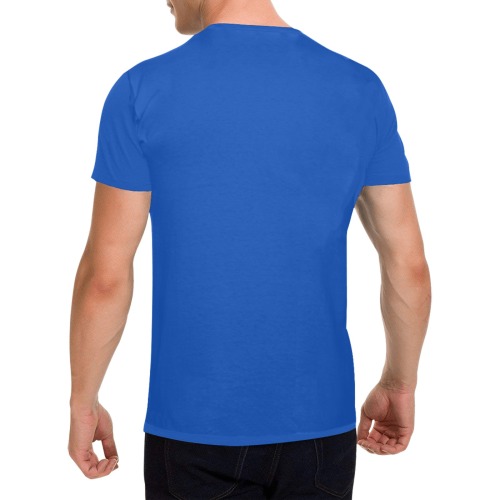 Las Vegas Dice on Blue Men's Heavy Cotton T-Shirt (One Side Printing)