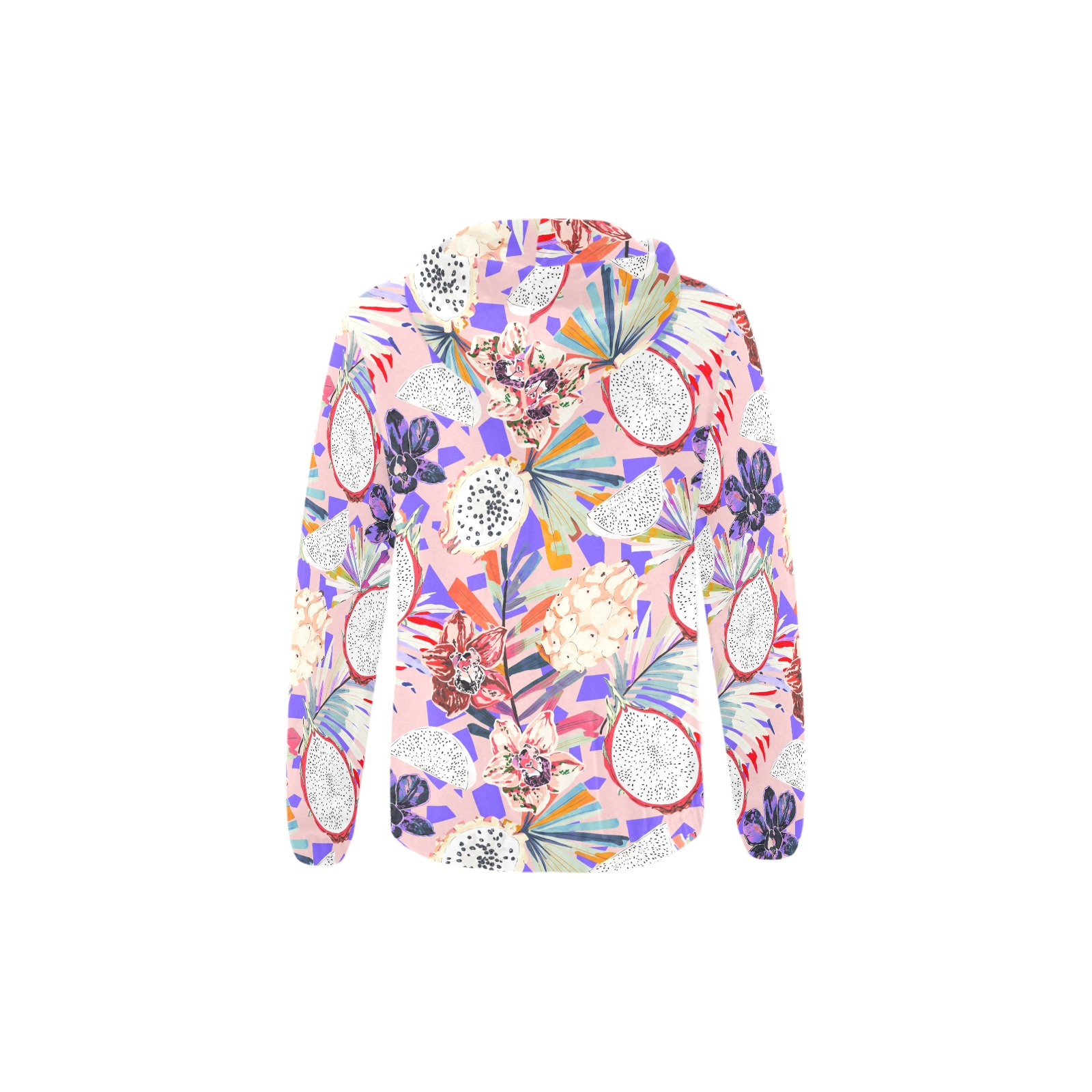 Modern tropical fruits and flowers 22 All Over Print Full Zip Hoodie for Kid (Model H14)