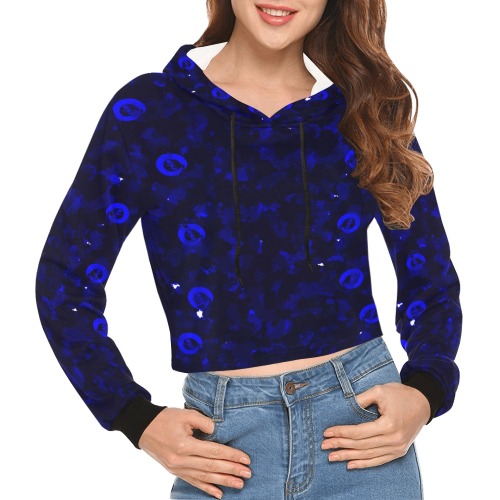 owsenflage All Over Print Crop Hoodie for Women (Model H22)