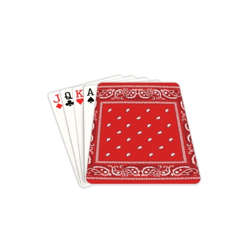 Red Bandana Playing Cards 2.5"x3.5"