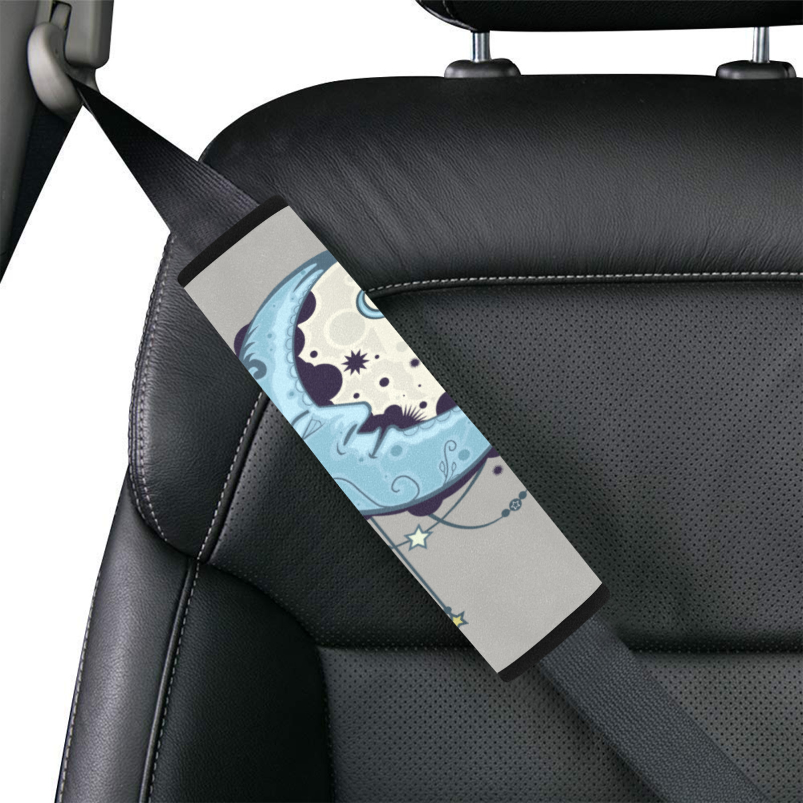 Blue Moon Car Seat Belt Cover 7''x10''