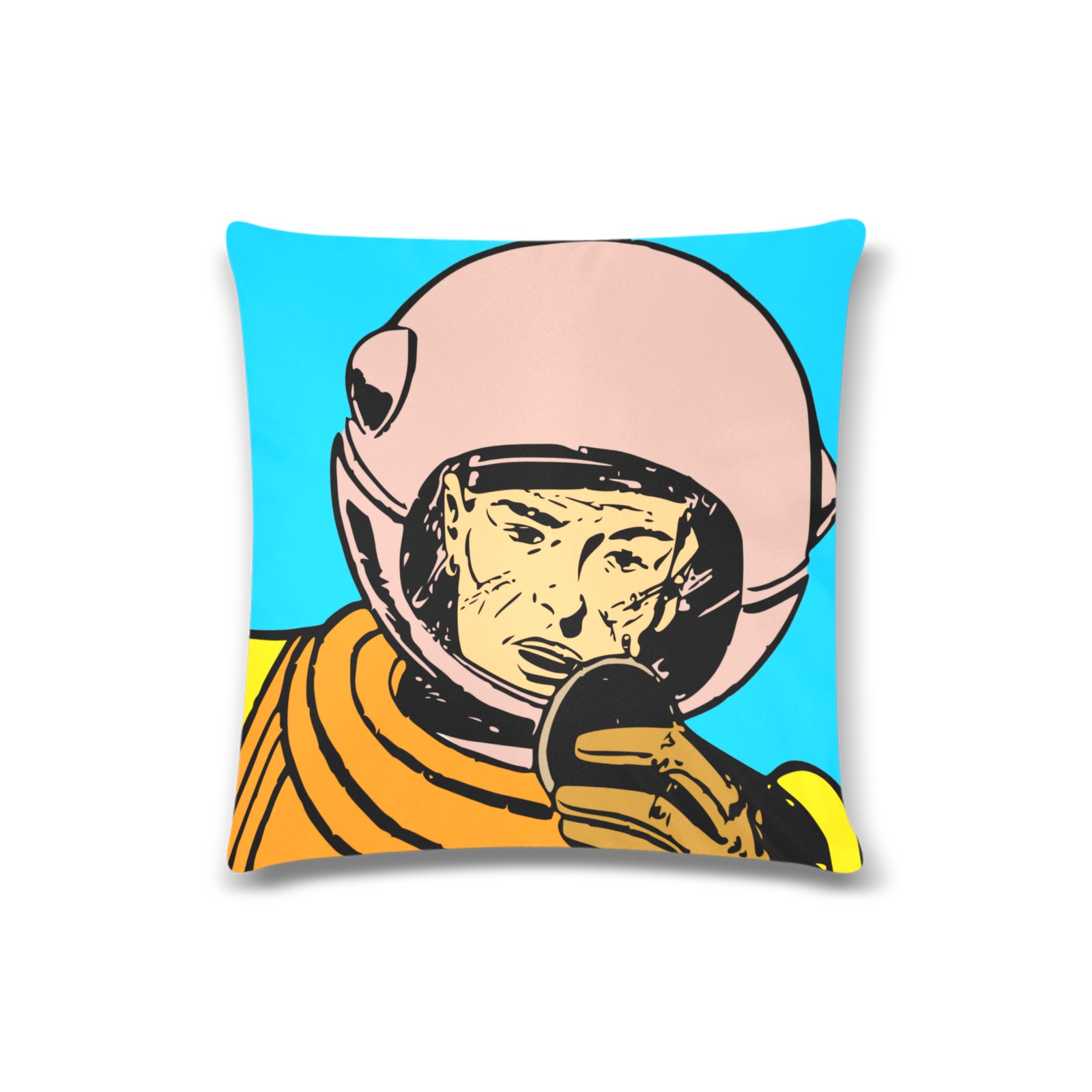 astronaut Custom Zippered Pillow Case 16"x16"(Twin Sides)